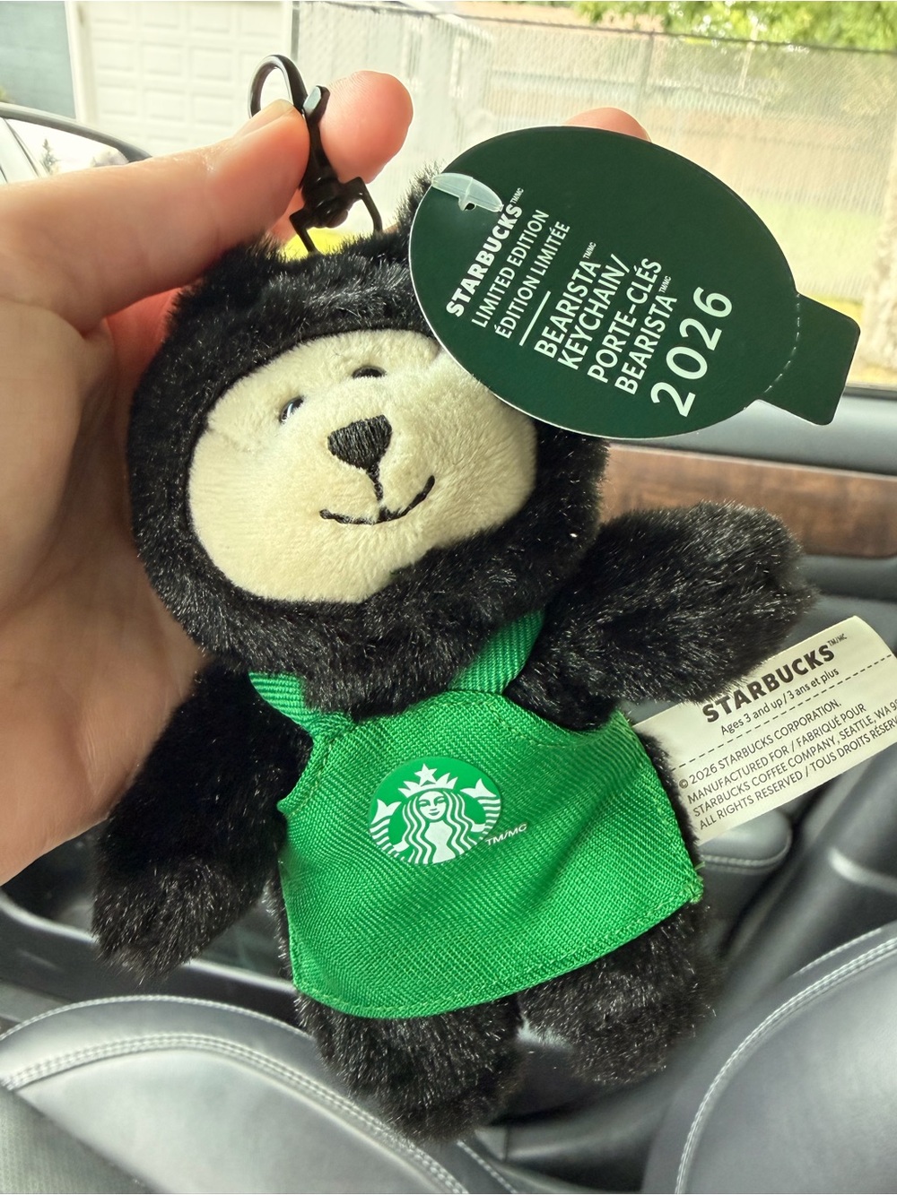 Starbucks Black Cat Bear Bag Charm Keychain Halloween 2026 - Picture 4 of 6